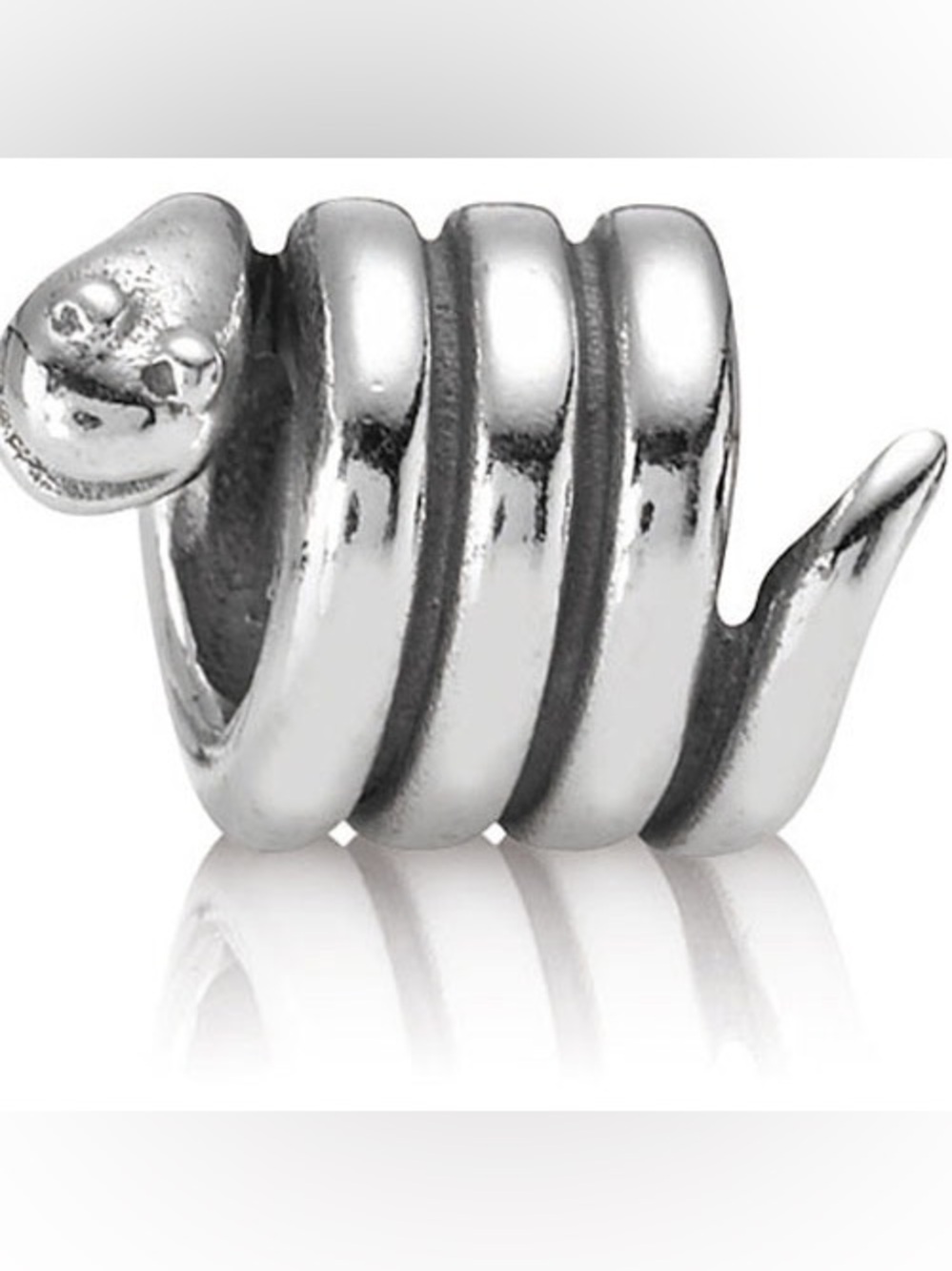Authentic PANDORA Snake Charm Authentic Sterling Silver Medicine Healing Animal